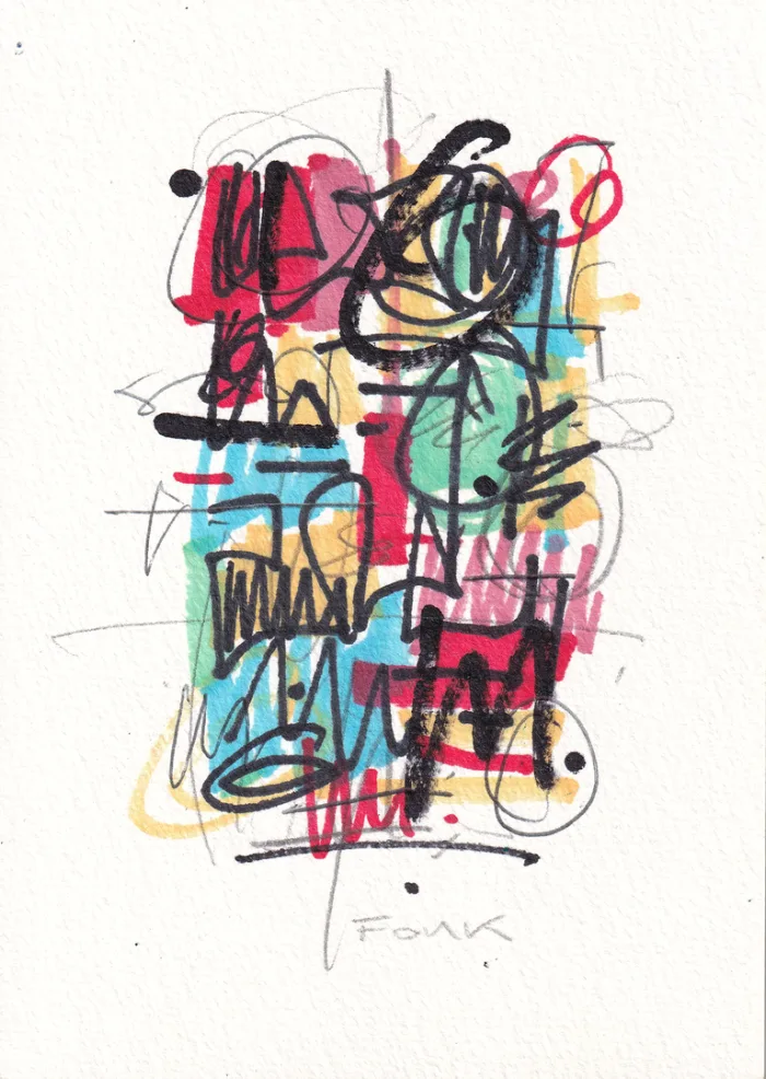 Carte I, œuvre originale de Fonk