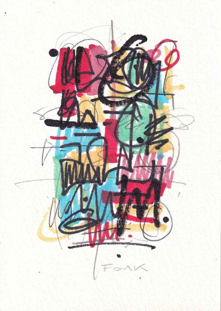 Carte I, œuvre originale de Fonk