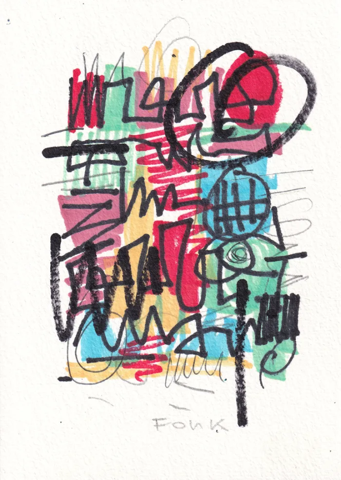 Carte M, œuvre originale de Fonk