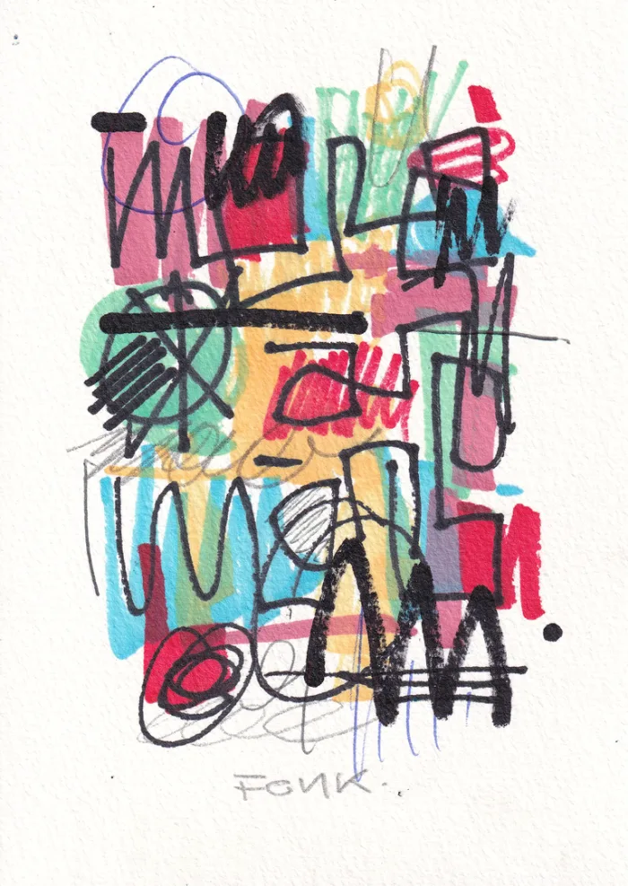 Carte S, œuvre originale de Fonk