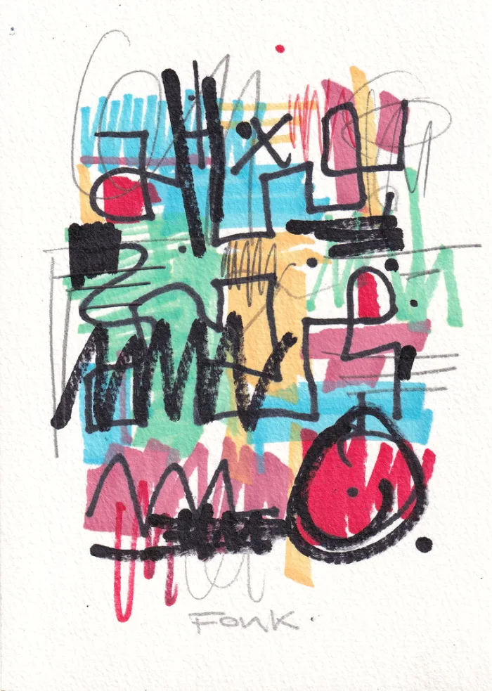 Carte W, œuvre originale de Fonk