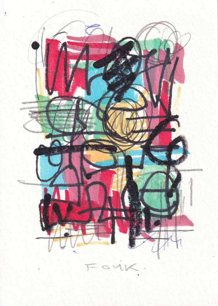 Carte X, œuvre originale de Fonk