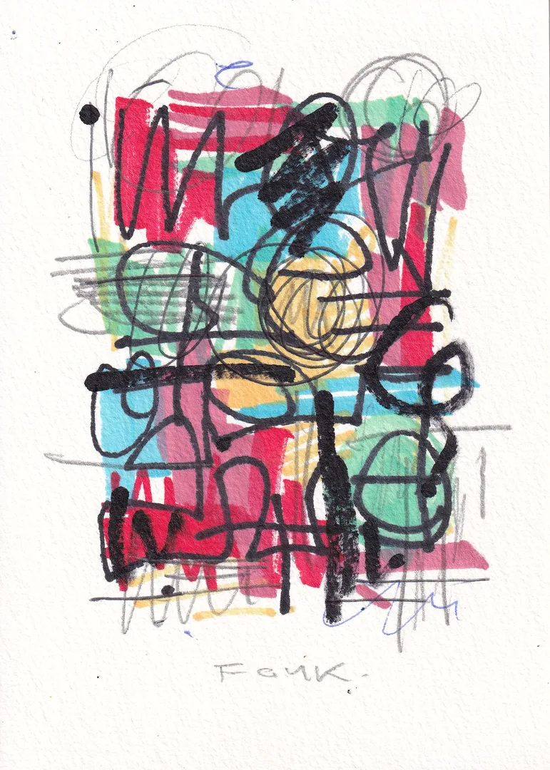 Carte X, œuvre originale de Fonk